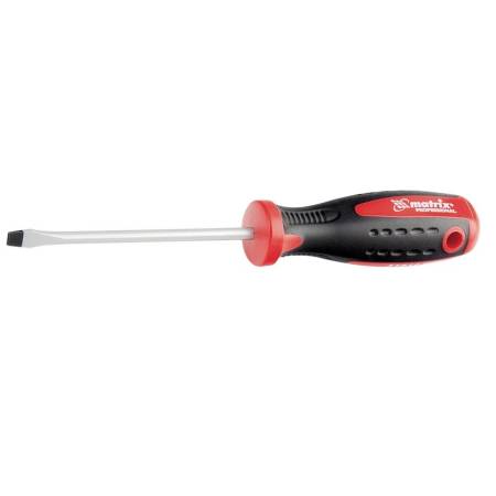 Отвертка Profi, SL3 х 100 мм, S2, двухкомпонентная рукоятка Matrix 11806. Артикул 11806