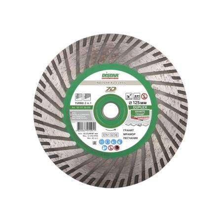 Круг алмазный отрезной 1A1R Turbo 125x2,8x8x22,23/M14F Duplex DiStar 10117126010. Артикул 10117126010
