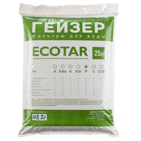 Многокомпонентная загрузка Экотар P (25 л) Гейзер 40250. Артикул 40250