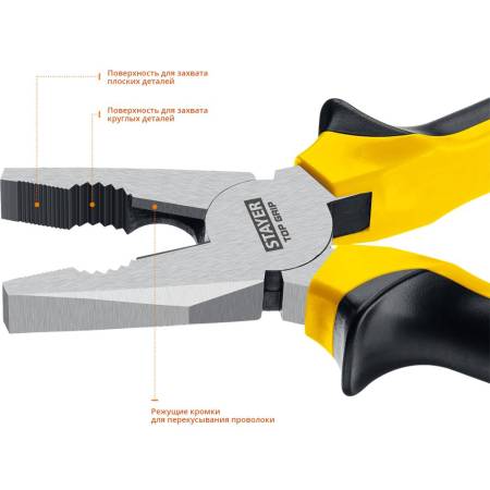 Плоскогубцы STAYER комбинированные 200 мм 2205-1-20_z02. Артикул 2205-1-20_z02