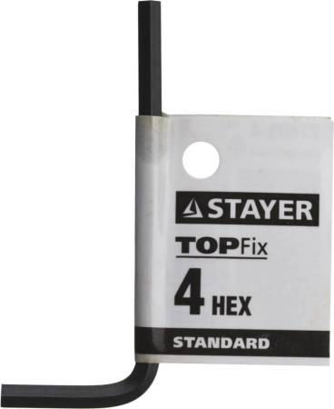 Ключ имбусовый STAYER "STANDARD" сталь черный 4мм 27405-4. Артикул 27405-4