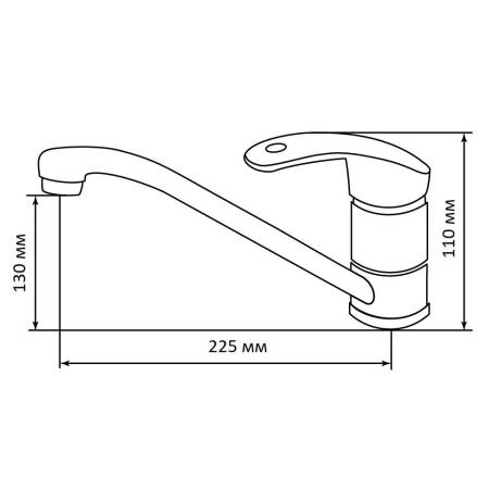 Смеситель для кухонной мойки LEX Salto Space Gray RULE000060. Артикул RULE000060