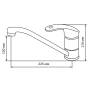 Смеситель для кухонной мойки LEX Salto Space Gray RULE000060. Артикул RULE000060