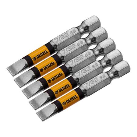Набор бит, SL5,5x50, 5 шт. Denzel 7711312. Артикул 7711312