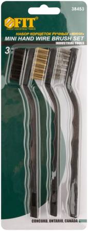 Корщетки мини, набор 3 шт., сталь/нейлон/латунь, 175 мм FIT 38453. Артикул 38453