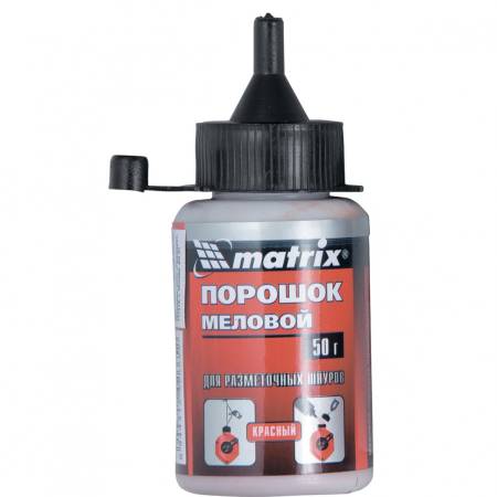 Порошок меловой красный, 115 г, для разметочных шнуров Matrix 84858. Артикул 84858