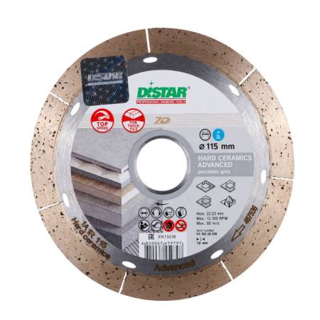 Круг алмазный отрезной 1A1R 115x1,6x10x22,23 Hard ceramics Advanced DiStar 11115528010. Артикул 11115528010