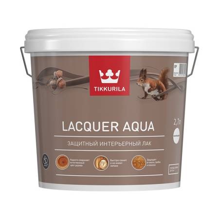 Лак Tikkurila Euro Lacquer Aqua полуглянцевый (2,7 л). Артикул тов-155328