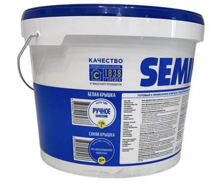 Клей для стеклохолста SEMIN COLLE TOILE DE VERRE AIRLESS blue cover синяя крышка 10кг A2136airless. Артикул A2136airless