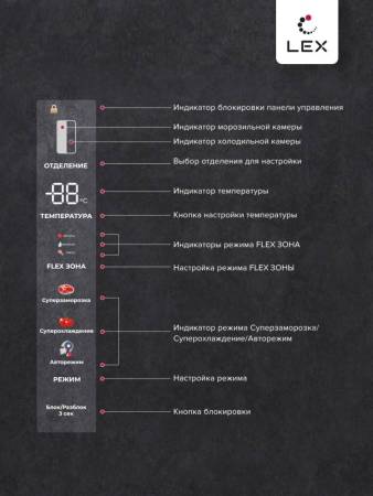 Холодильник трехкамерный полувстраиваемый с инвертором LEX LCD485StGIDBI CHHE000017. Артикул CHHE000017