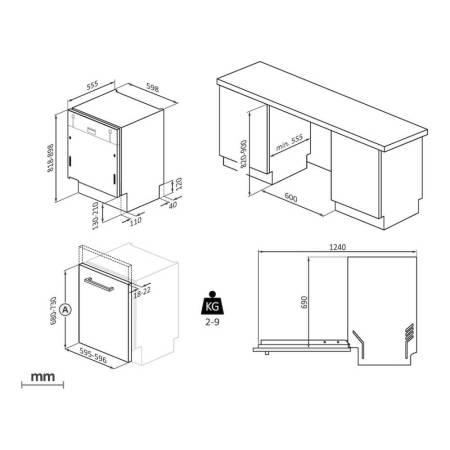 Встраиваемая посудомоечная машина Haier XS 6B0M4PDB-08. Артикул TD0048794RU