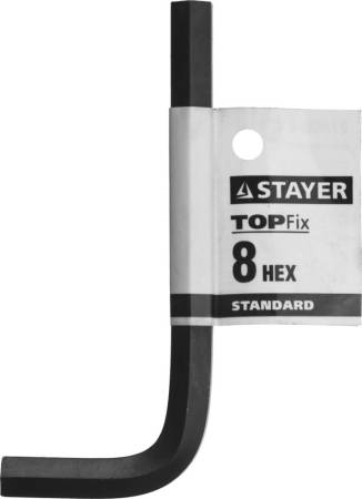 Ключ имбусовый STAYER "STANDARD" сталь черный 8мм 27405-8. Артикул 27405-8