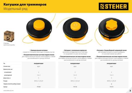 Катушка для триммера BTH-10 (М10Х1.25LH) STEHER 75105. Артикул 75105
