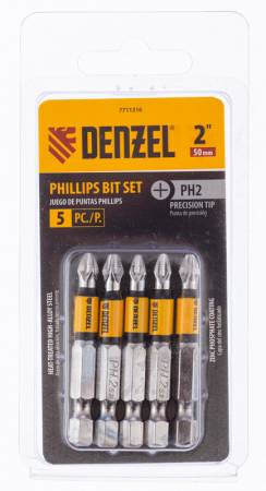 Набор бит, PH2x2", 5 шт. Denzel 7711316. Артикул 7711316