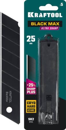 Лезвия сегментированные KRAFTOOL BLACK MAX 25 мм 5 шт 09602-25-S5. Артикул 09602-25-S5