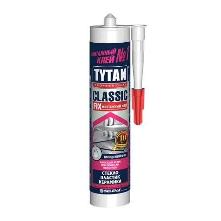 Клей монтажный Tytan Classic Fix прозрачный (0,31 л). Артикул тов-213067