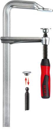 Струбцина цельнометаллическая 500/120, 6 кН, 2К ручка BESSEY BE-GZ50-12-2K. Артикул BE-GZ50-12-2K