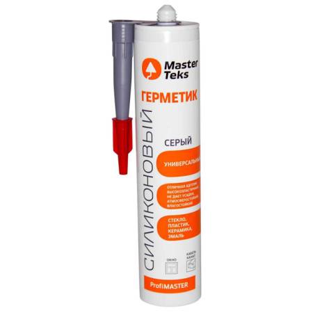 Герметик силиконовый универсальный MasterTeks PM 290мл серый 9612912 . Артикул 9612912