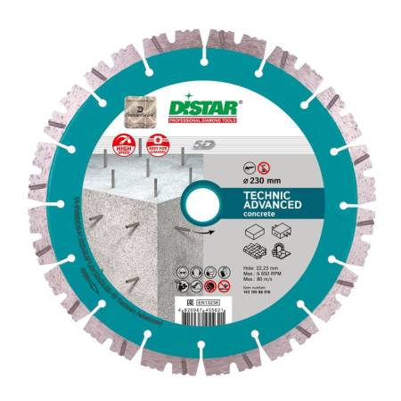 Круг алмазный отрезной 1A1RSS/C3-H 232x2,6/1,8x12x22,23-16 Technic Advanced DiStar 14315086018. Артикул 14315086018