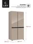 Холодильник  трехкамерный отдельностоящий с инвертором LEX LCD450GlGID CHHE000028. Артикул CHHE000028
