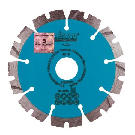 Круг алмазный отрезной 1A1RSS/C3-H 115x2,2/1,4x10x22,23-9 Technic Advanced DiStar 14315347009. Артикул 14315347009