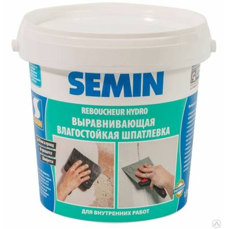 Шпатлевка влагостойкая выравнивающая SEMIN REBOUCHEUR HYDRO 4кг A1085. Артикул A1085