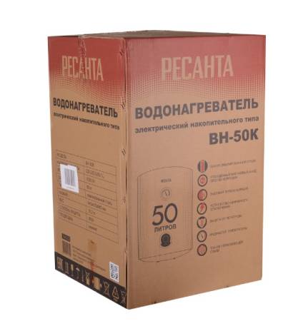 Водонагреватель накопительный круглый ВН-50К Ресанта 74/5/22. Артикул 74/5/22