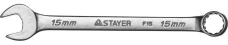 Комбинированный гаечный ключ 15 мм STAYER 27085-15. Артикул 27085-15