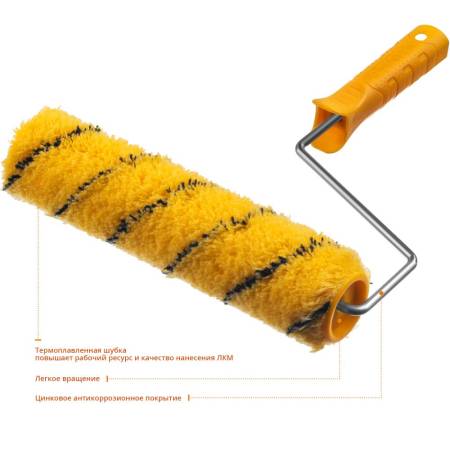 Валик малярный DUALON 40 240 мм d=40 мм ворс 12 мм ручка d=6 мм STAYER 03184-24_z02. Артикул 03184-24_z02