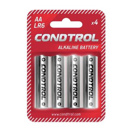 Щелочная батарея Condtrol AA LR6 4шт 7-1-040. Артикул 7-1-040
