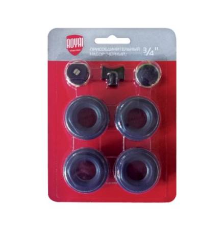 Набор присоединительный Royal Thermo 3/4'' black. Артикул НС-1156777
