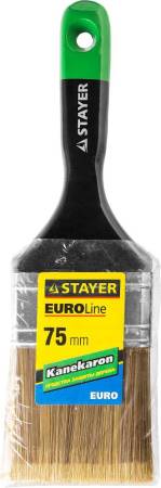 Кисть плоская STAYER "KANEKARON-EURO" искусственная щетина деревянная ручка 75мм 0106-075. Артикул 0106-075