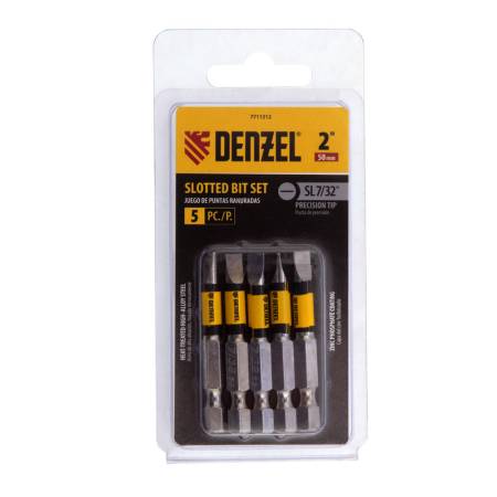 Набор бит, SL5,5x50, 5 шт. Denzel 7711312. Артикул 7711312