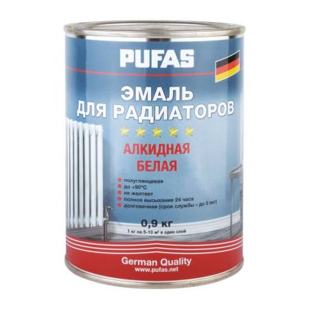 Эмаль для радиаторов Pufas белая (0,9 кг). Артикул тов-212154