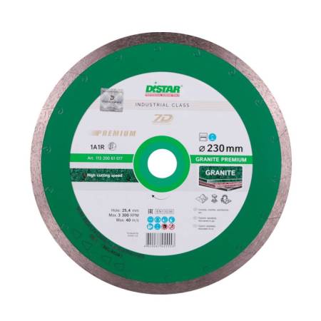 Круг алмазный отрезной 1A1R 230x1,9x10x25,4 Granite Premium DiStar 11320061017. Артикул 11320061017
