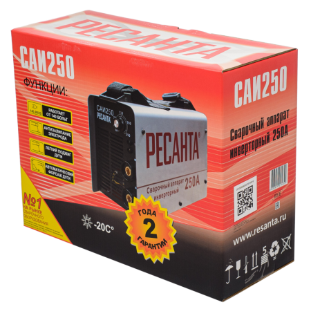 Сварочный аппарат инверторный САИ 250 Ресанта 65/6. Артикул 65/6