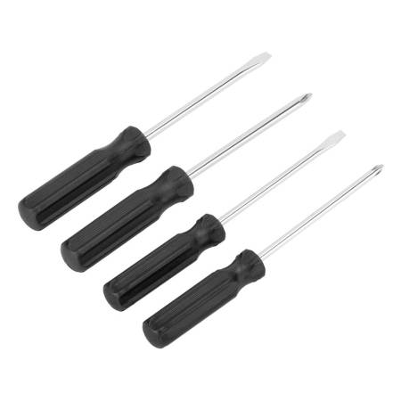 Набор отверток 4 шт, SL5 x 100,6 x 100, PH1 x 100, 2 x 100, углеродистая сталь, пластиковая рукоятка. Артикул 13220