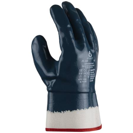 Перчатки с полным нитриловым покрытием JETA SAFETY JN-269-L. Артикул JN-269-L