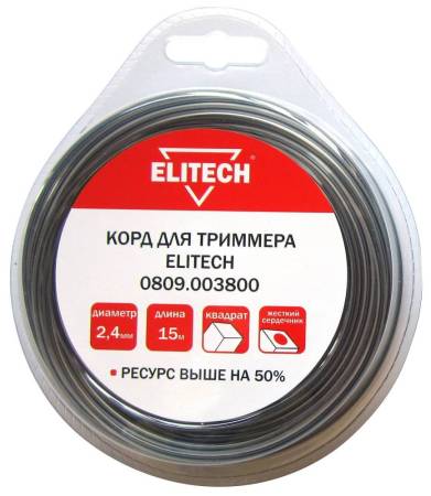 Корд для триммера 0809.003800 ELITECH 176828. Артикул 176828