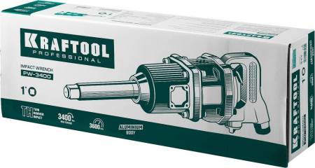Ударный пневматический гайковерт KRAFTOOL PW-3400 1" 3400 Нм 64200. Артикул 64200