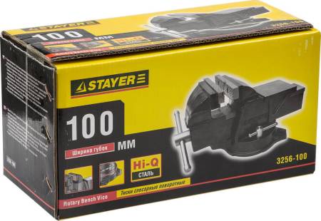 Слесарные тиски STAYER 100 мм 3256-100. Артикул 3256-100