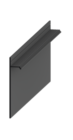 Плинтус алюминиевый скрытый без пятки Чёрный RAL 9005 ProDesign pdwbm. Артикул pdwbm