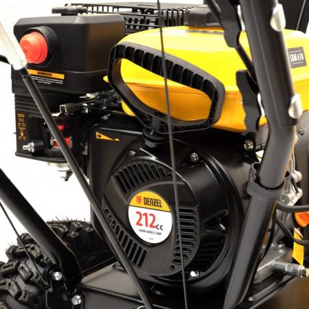 Бензиновая снегоуборочная машина SBM 610, 212cc, ручной старт, фара Denzel 97653. Артикул 97653