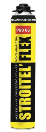 Пена монтажная пистолетная ВСЕСЕЗОННАЯ STROITEL` FLEX PRO 65, 870 мл MR-240. Артикул MR-240