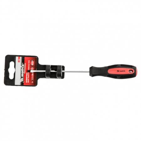 Отвертка Anti-Slip, SL3 х 100 мм, CrV, двухкомпонентная рукоятка Matrix 12208. Артикул 12208