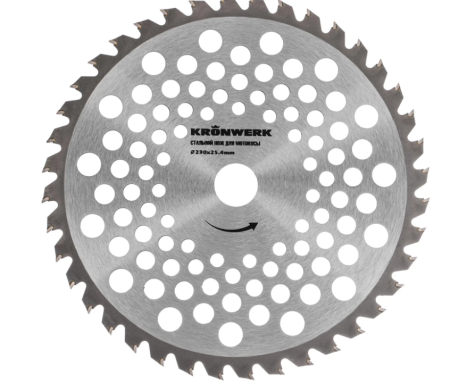 Нож для триммера 230х25,4, 40 зубьев Kronwerk 96343. Артикул 96343