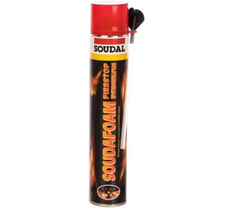 Монтажная пена огнеупорная ручная Soudal 750 мл. 132779. Артикул 132779