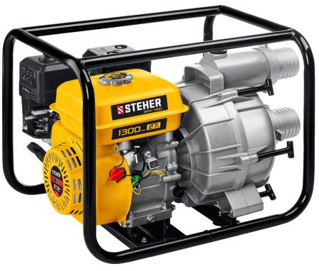 Мотопомпа бензиновая для грязной воды STEHER, WPD-1300, 1300 л/мин WPD-1300. Артикул WPD-1300
