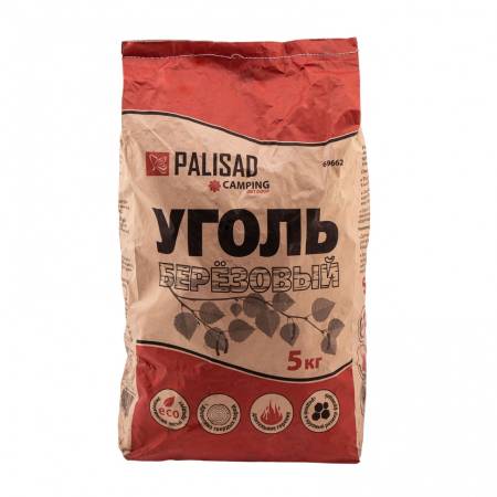 Уголь берёзовый, 5 кг Россия Camping Palisad 69662. Артикул 69662