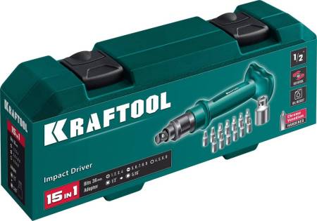 Отвертка ударно-поворотная ID-15 15 предм KRAFTOOL 25550-H10_z01. Артикул 25550-H10_z01